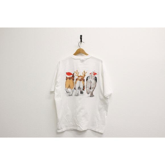 Vintage Christmas Dog T Shirt XL - Picture 5 of 9
